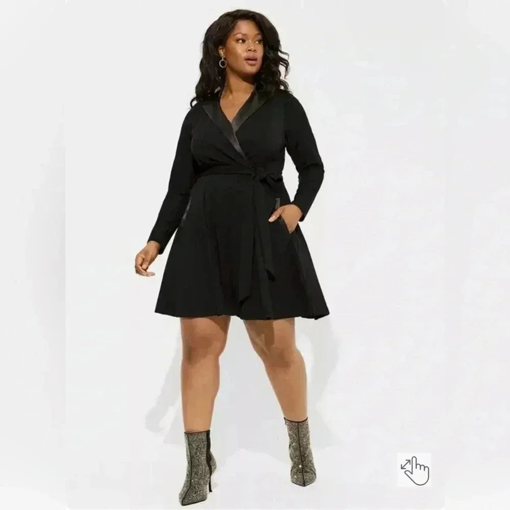 Elegant Black Wrap Dress